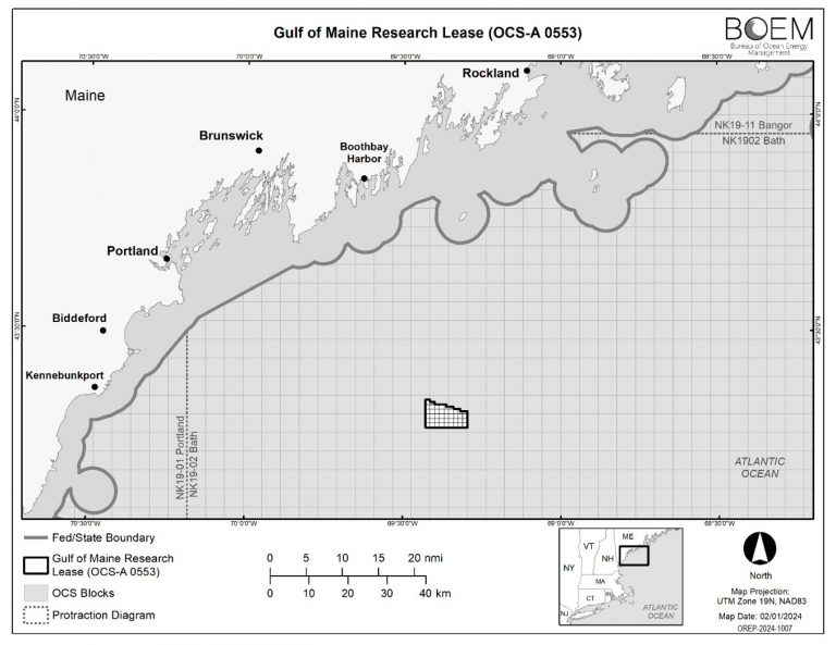 BOEM finalizes Gulf of Maine wind research lease review